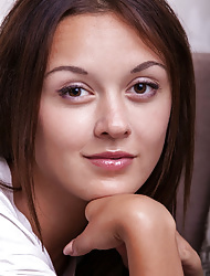 Beautiful tanned girl Veselin undressing